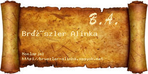 Brüszler Alinka névjegykártya